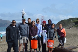 Startups Give Back Beach Cleanup Attendees